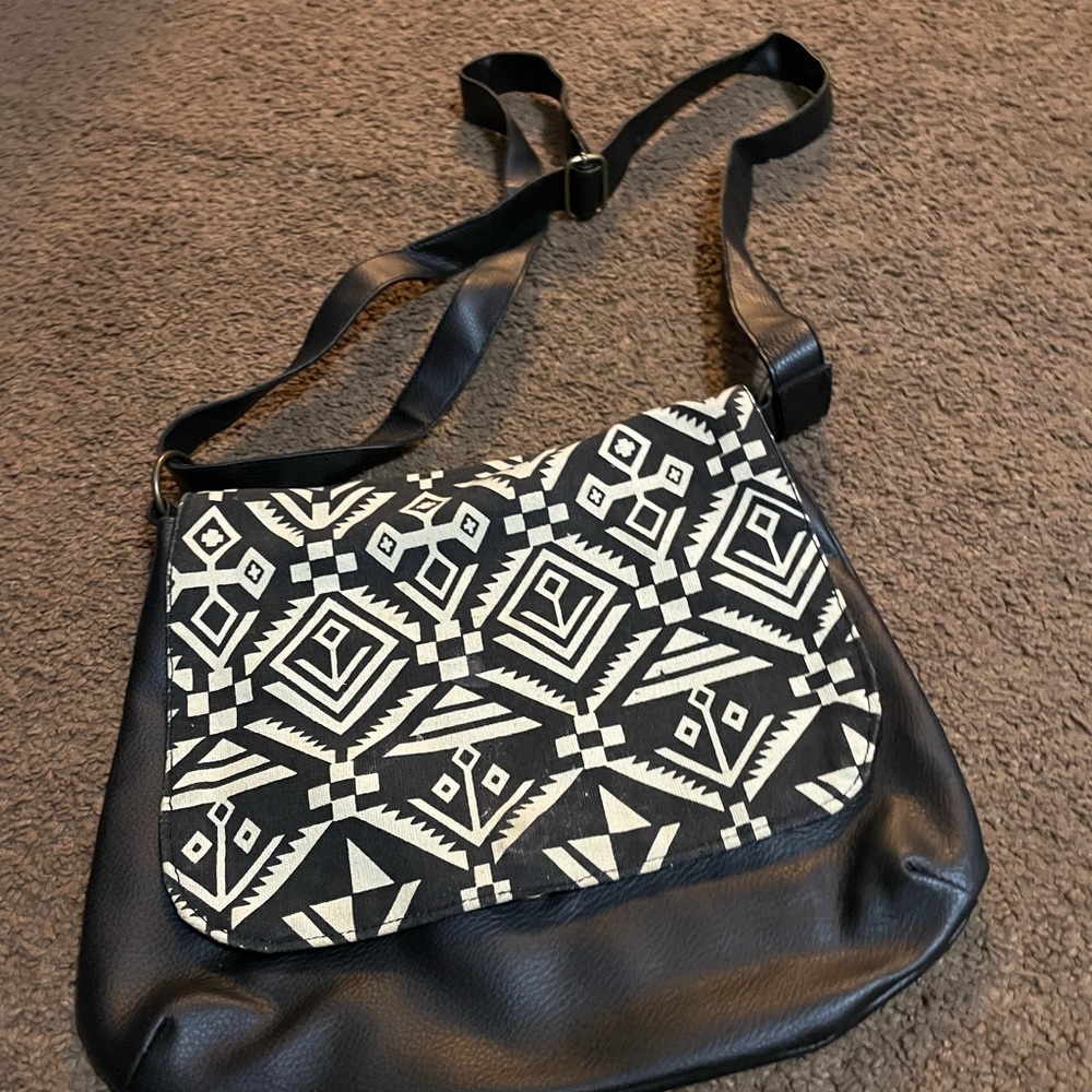 Black and white purse